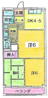 ふみぞえハイツ【1階】の間取り