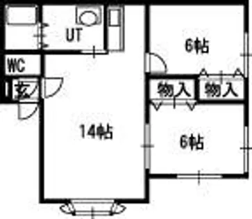 モデュロール西野Ⅱ【303号室】の間取り