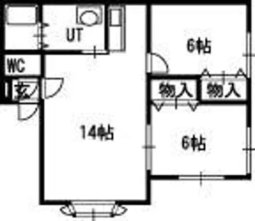 モデュロール西野Ⅱ【3階】の間取り