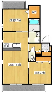 グラード二日市北【2階】の間取り