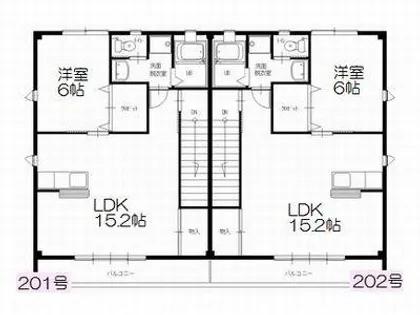 桜リバーサイド【202号室】の間取り