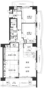 第一網干駅前マンション【609号室】の間取り