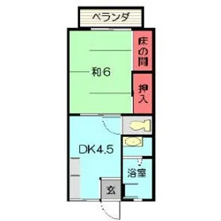 第2宗ハイツ【202号室】の間取り