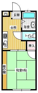 ハイツ成田【102号室】の間取り