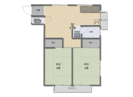 高羽マンション【401号室】の間取り