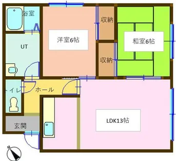 タニグチハイツ№6【102号室】の間取り