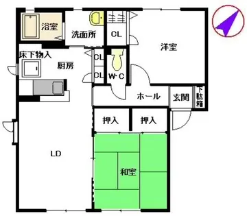 ファミーユ1号館【101号室】の間取り