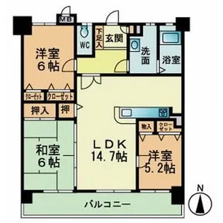 シティライフ波多江駅Ⅲ【7階】の間取り