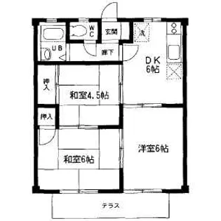 B・メゾン芳賀【201号室】の間取り
