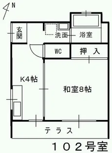 東尻池コート【102号室】の間取り