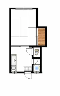 コーポ角田皿山A棟【203号室】の間取り
