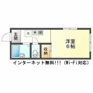 フェリーチェ垣内【201号室】の間取り