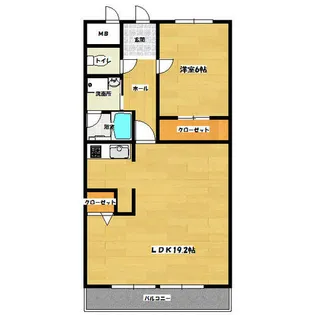 QM壱番館【802号室】の間取り