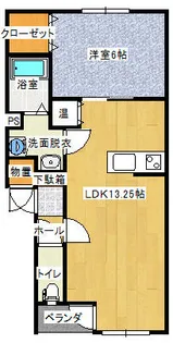 デリス・メゾンⅡ【2-B号室】の間取り