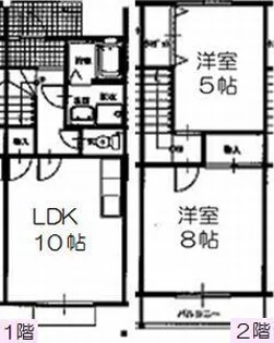アヴァンセ B棟【B-2号室】の間取り