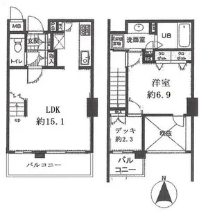 ファヴィエ四条西洞院【6階】の間取り