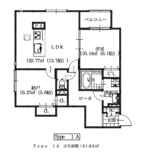 (仮)レオーネ明石【1階】の間取り
