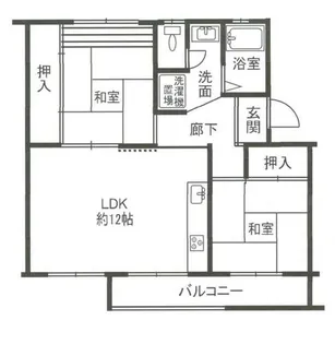 中宮第四住宅【3階】の間取り