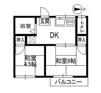 グリーンコーポKATO【2階】の間取り