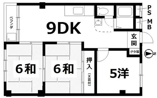 一乗寺コーポラス【4階】の間取り