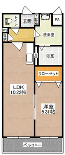 イオメールメティス【105号室】の間取り
