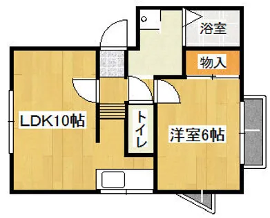 クレール祝町Ⅰ【202号室】の間取り