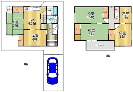 大阪府羽曳野市西浦3丁目【一戸建】の間取り