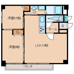 アーバンヴェール弐号館【301号室】の間取り