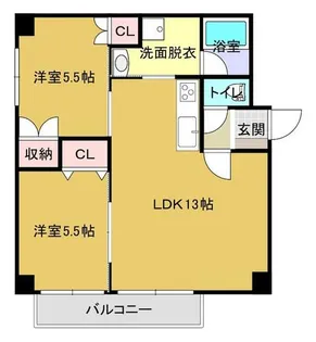 アーバンヴェール弐号館【301号室】の間取り
