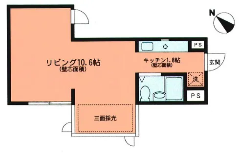 スペースブロック上新庄【207号室】の間取り