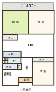 サンハイツ和泉砂川【11階】の間取り