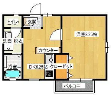 グレースコートⅡ【101号室】の間取り