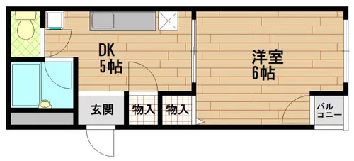 アクセスコート【5階】の間取り