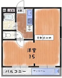 コロネード大西【106号室】の間取り