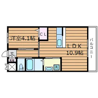 ラ・ジュネスSENRI【1階】の間取り