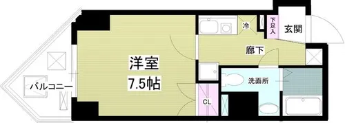 ORYZA肥後橋【7階】の間取り
