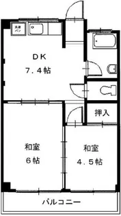 兵庫県神戸市東灘区魚崎南町3丁目【マンション】の間取り