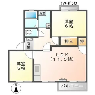 メゾンドール汐見台A棟【203号室】の間取り
