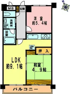 ワコーレアプローズ春日野【207号室】の間取り