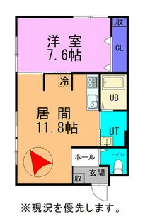 ベルオークウエスト【101号室】の間取り