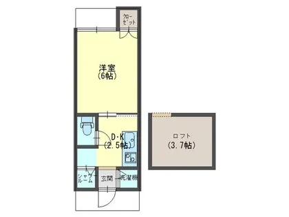 京都府京都市右京区太秦辻ケ本町【テラスハウス】の間取り