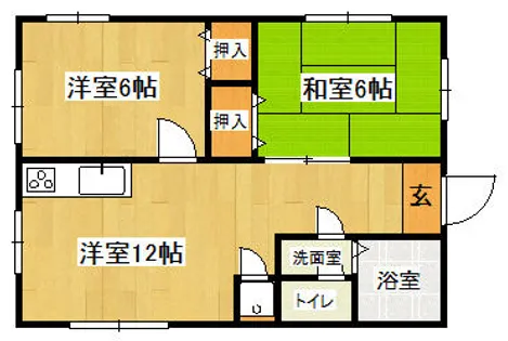 クリスタルメゾン上白川【1階】の間取り