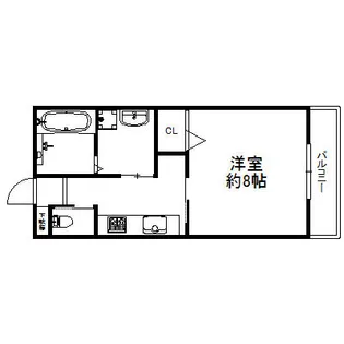 ロイヤルコート津久野【203号室】の間取り