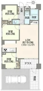 ワコーレ深江本町ソフィリア【1階】の間取り
