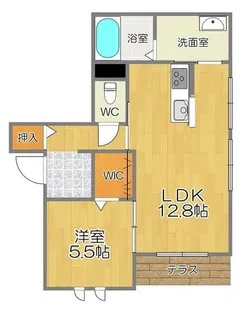 リメインらかん W棟【2階】の間取り