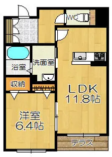 リメインらかん S棟【1階】の間取り