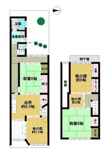 京都府京都市左京区下鴨膳部町【一戸建】の間取り