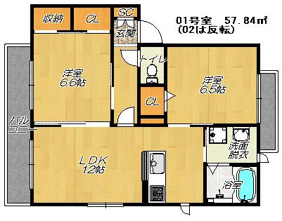 シャーメゾン大東SC【1階】の間取り