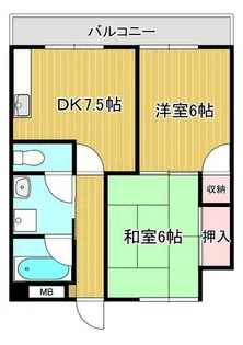 サンパレス田中【4階】の間取り