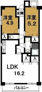 大阪府堺市西区上野芝町3丁【マンション】の間取り